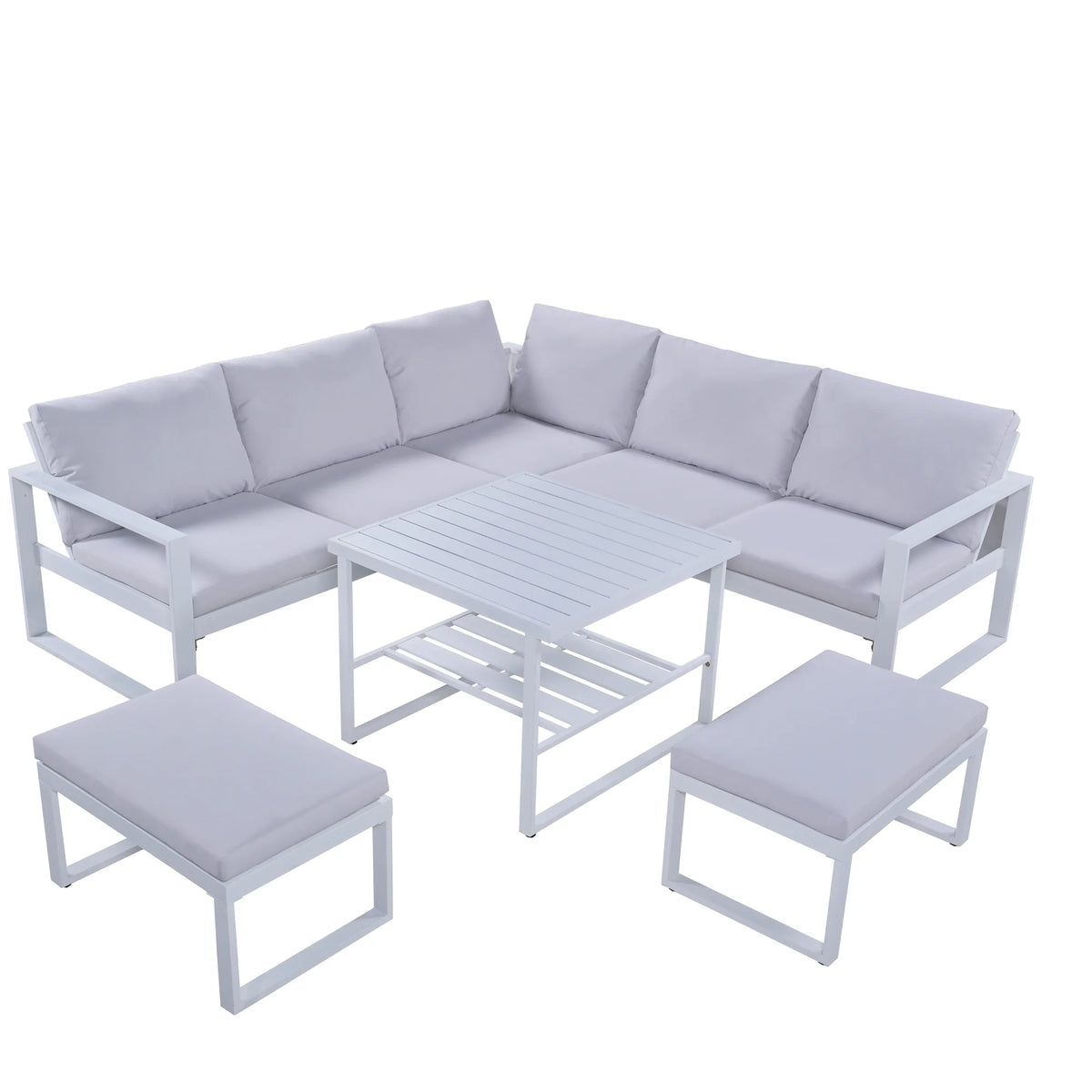 White Metal Sofa Set of 6 B554