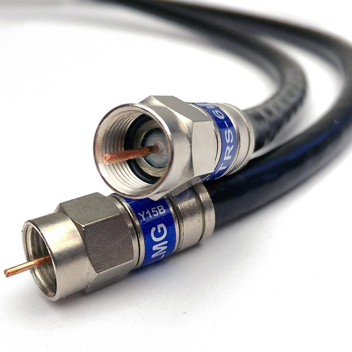 200ft Quad Shield Solid Copper RG-6 Coaxial Cable 75 Ohm with Brass Connector N131601