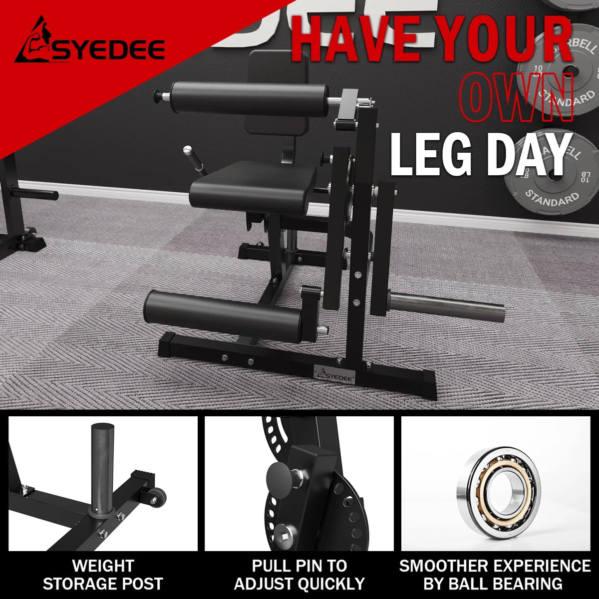 Adjustable Plate Loaded Leg Extension and Curl Machine S306