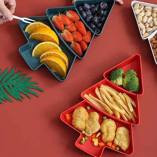 Christmas Tree Shaped Platter Snack Appetizer Trays A25953