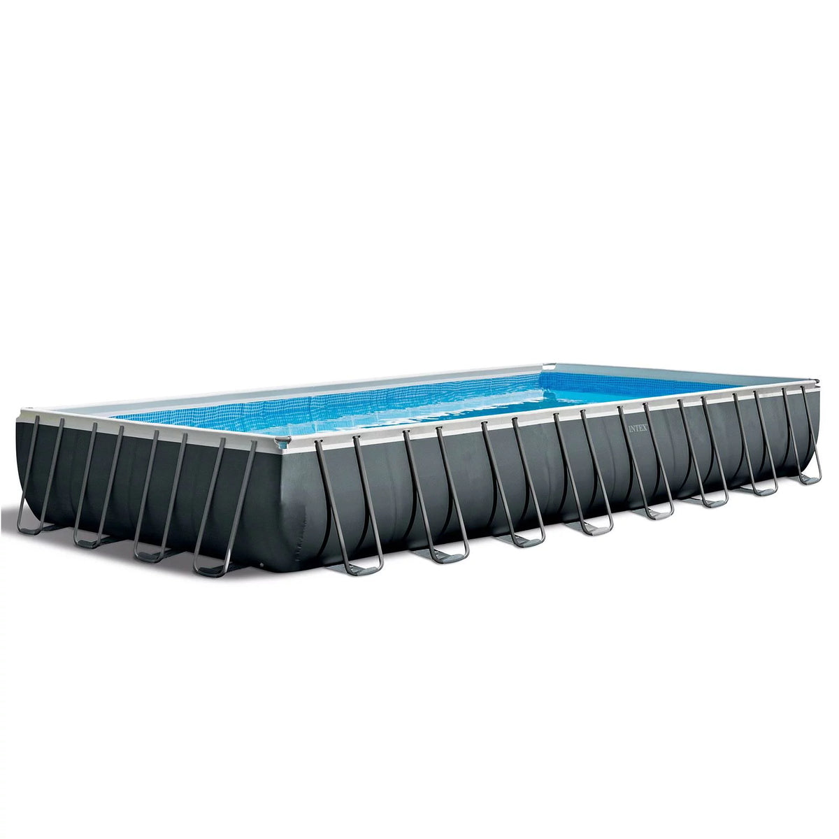 24ft x 12ft x 52in Rectangular Pool, Floats (2 Pack) & Cooler U166786