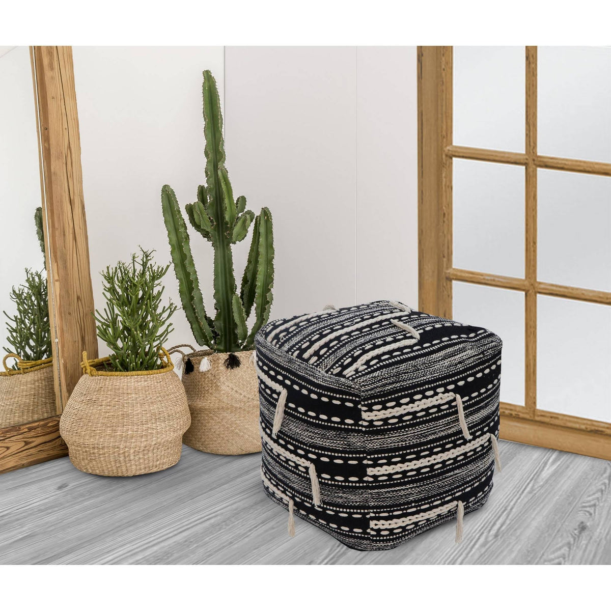Black Ottoman L6292