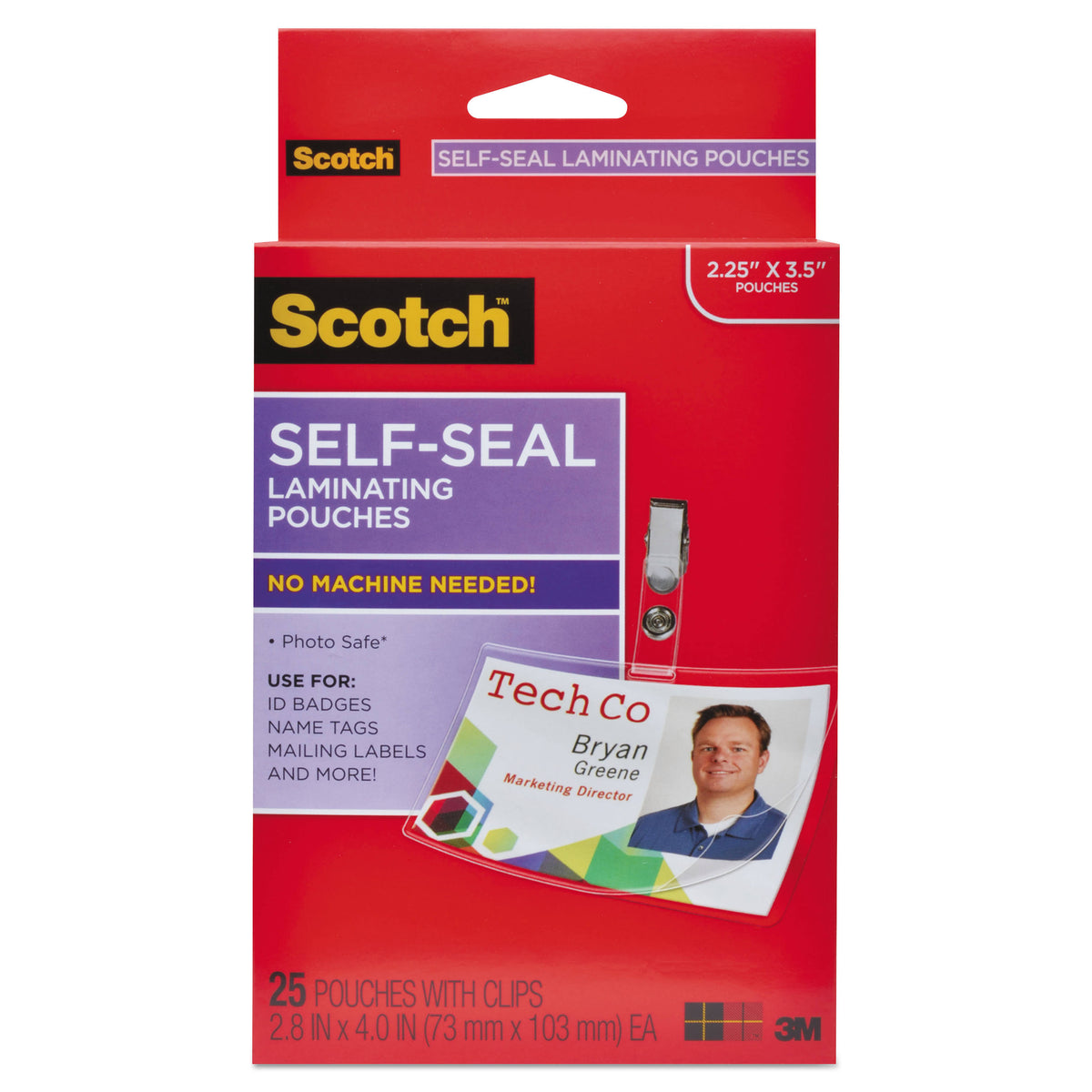 Self-Adhesive Laminating Pouches 25 pack Z44068