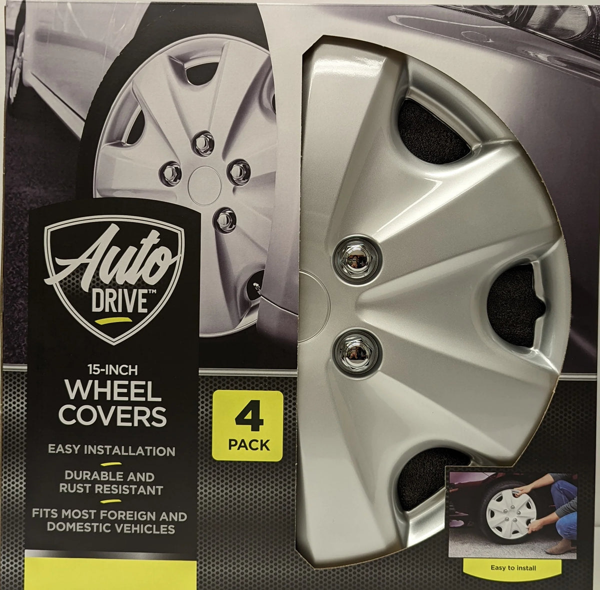 15-inch Silver ABS Plastic Wheel Cover Q67386