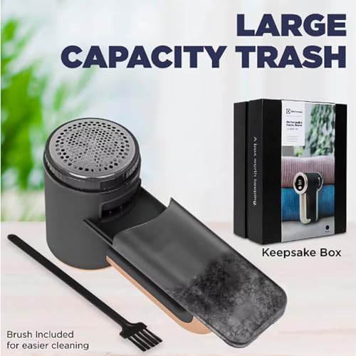 Rechargeable Fabric Shaver & Lint Remover with LED Display, 3-Speed Portable Electric Fur Zapper & Pill Cutter - Blue H846680