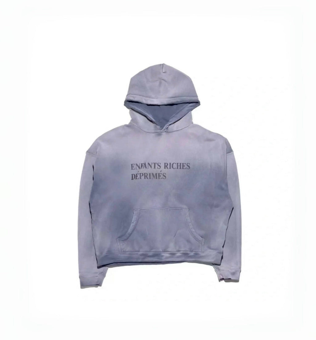 ERD Sun‑Faded Distressed Pullover Hoodie