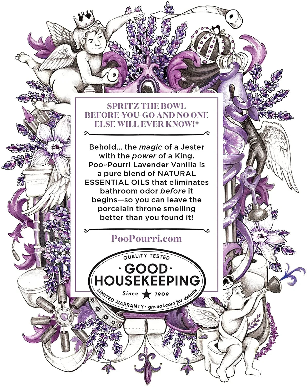 Lavender Vanilla Toilet Spray, 4 Fl Oz F6919