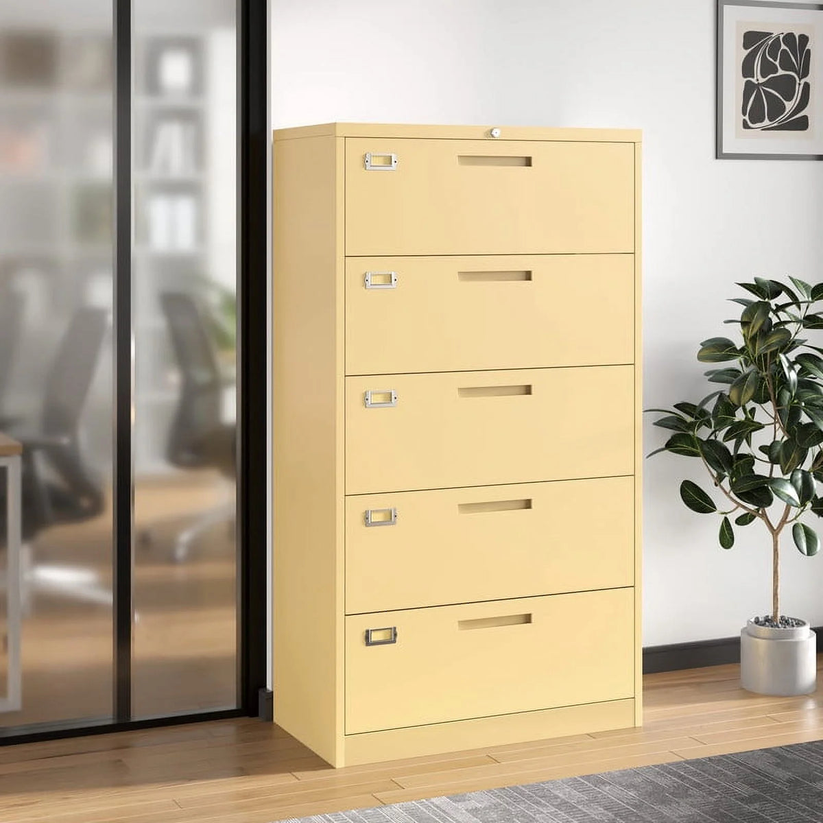 5 Drawer Metal Lateral File Cabinet with Lock N778860