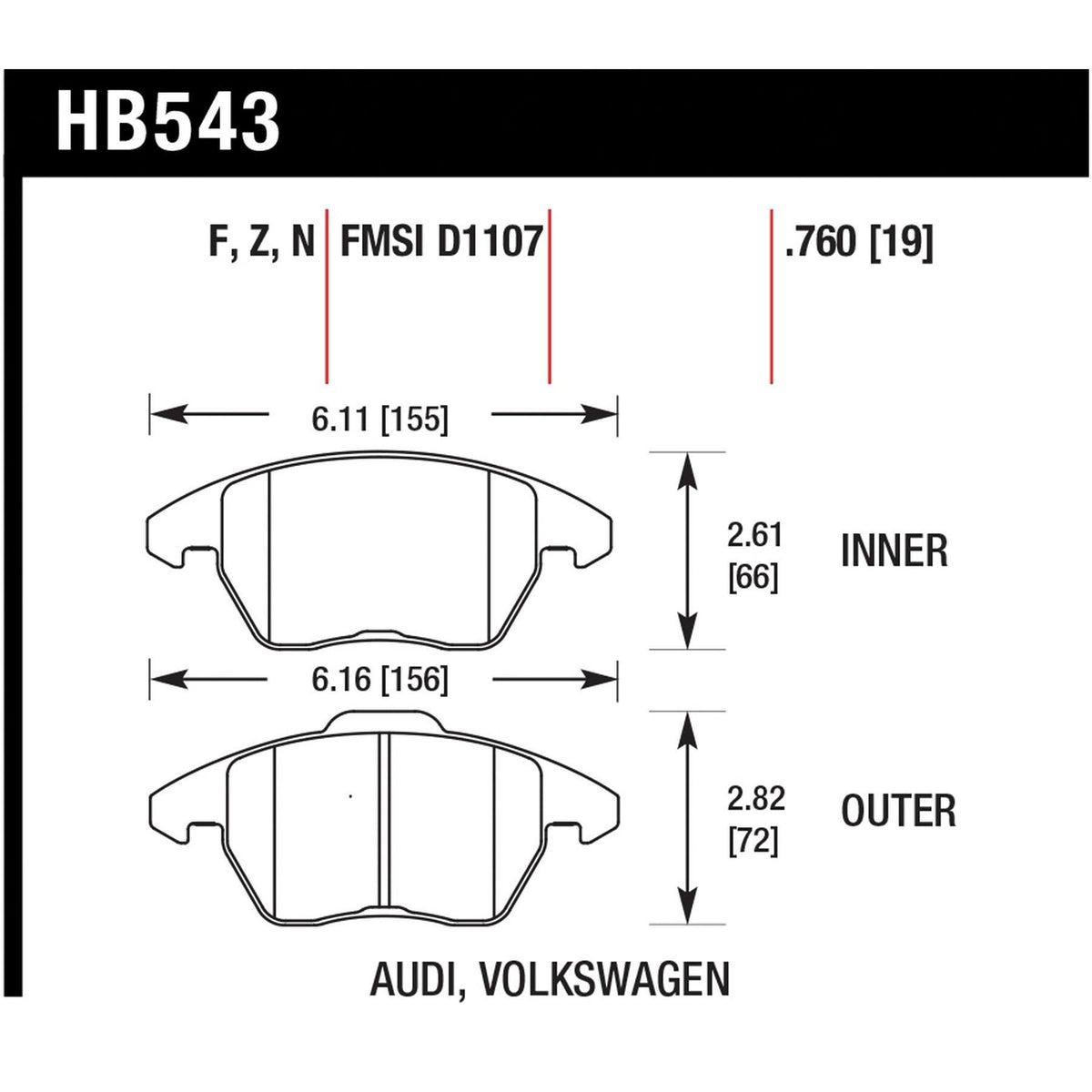 HPS 5.0 Brake Pads G935