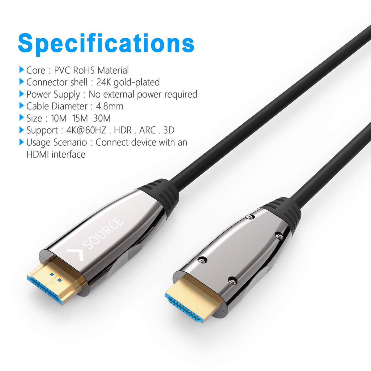 Fiber Optic HDMI Cable 100ft W753865