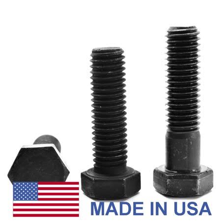 7/16 inch-14 x 4 inch Coarse Thread Grade 8 Hex Cap Screw Alloy Steel Black Oxide Pk 100 U524