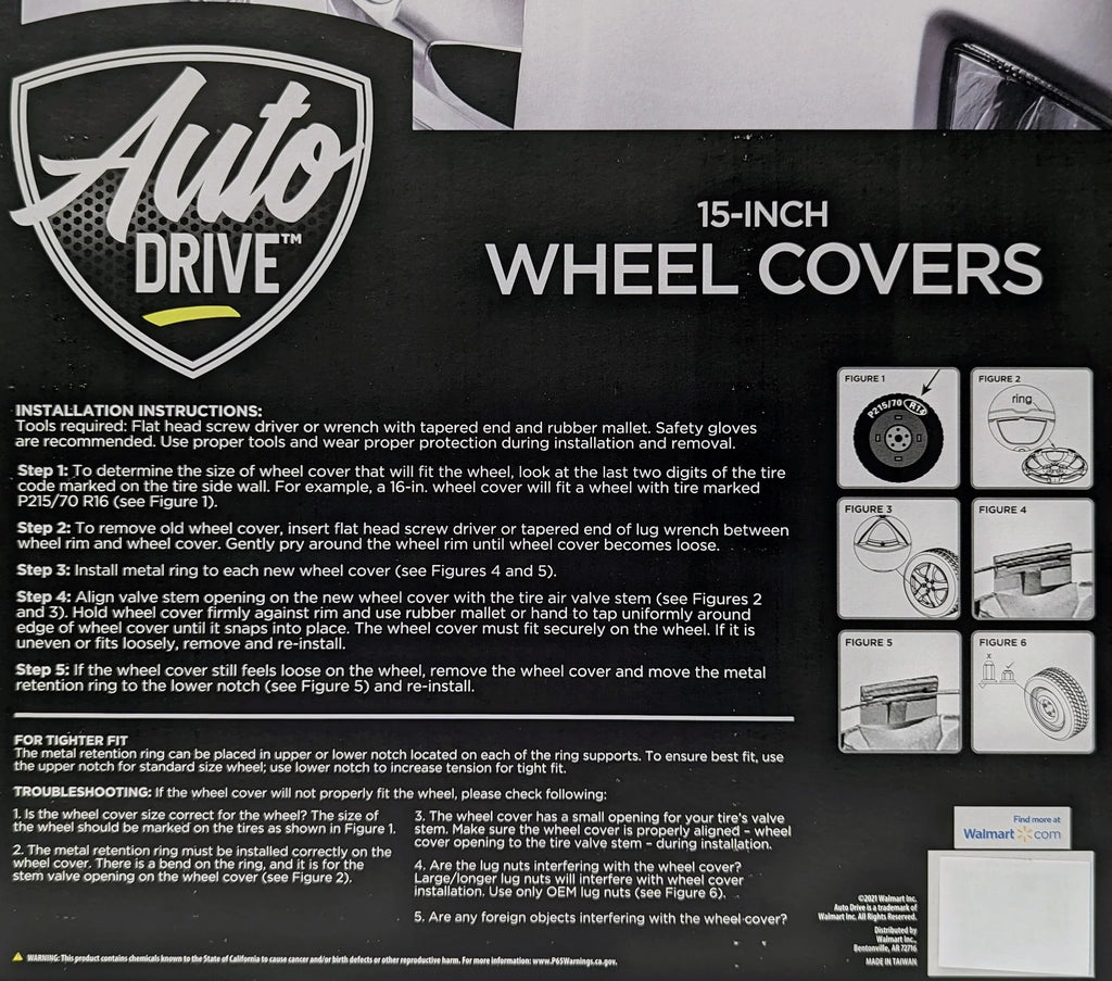 15-inch Silver ABS Plastic Wheel Cover Q67386
