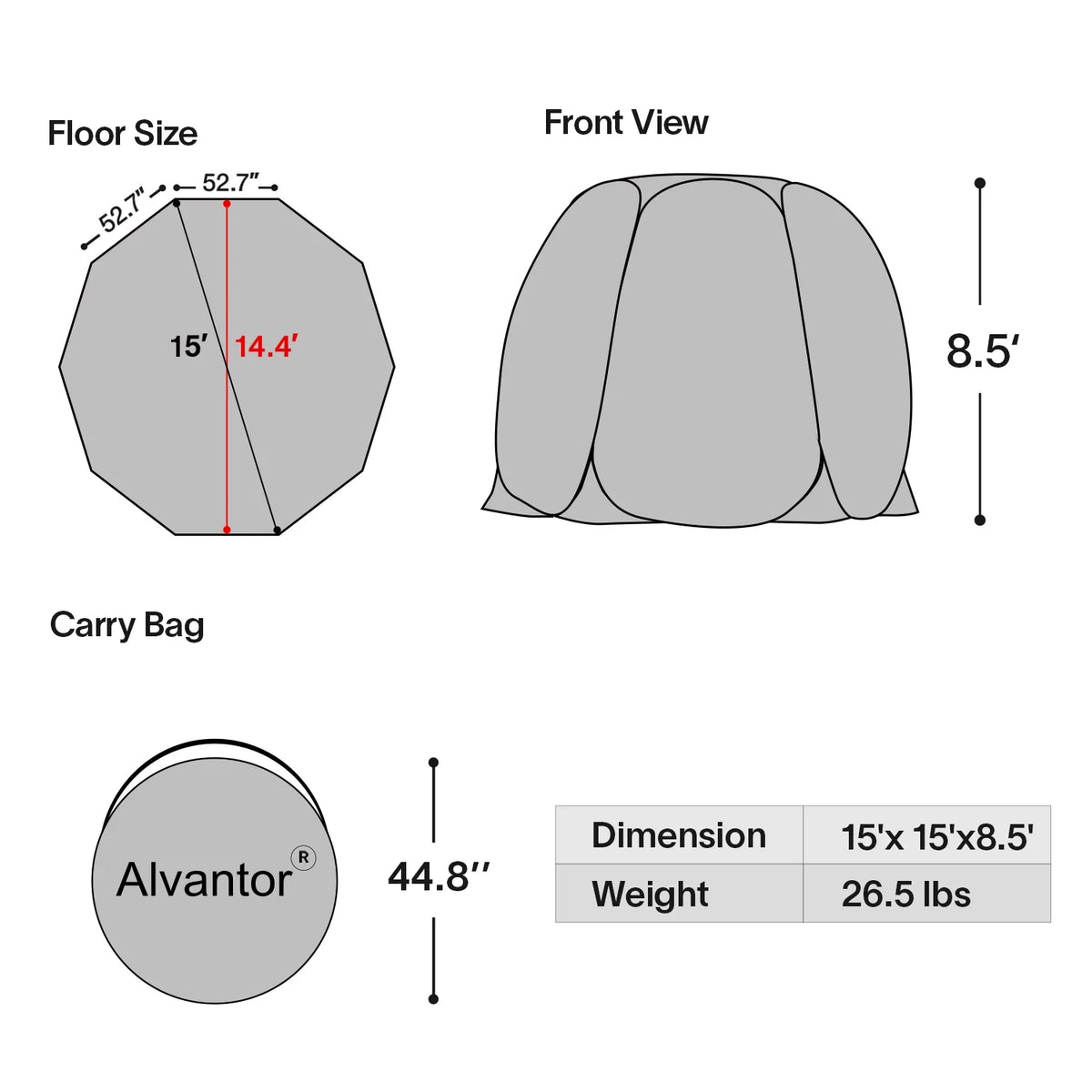 Pop Up Screen House Tent 6'X6' B1673