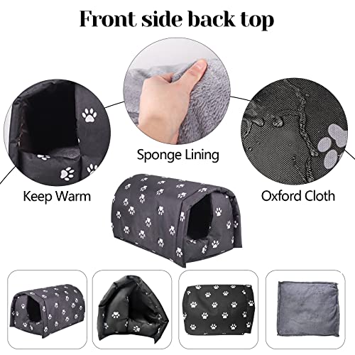Waterproof Outdoor Cat House Black W9966
