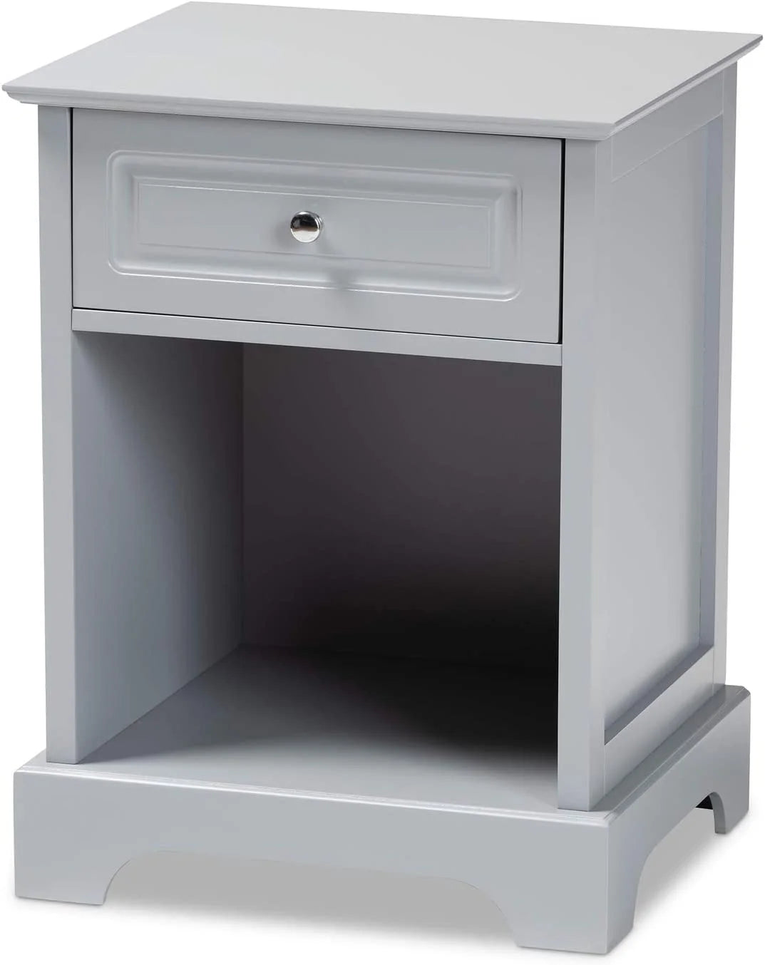 Light Grey 1-Drawer Wood End Table G76137