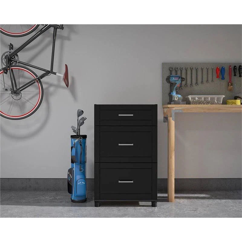 Black 3 Drawer Base Cabinet N349925