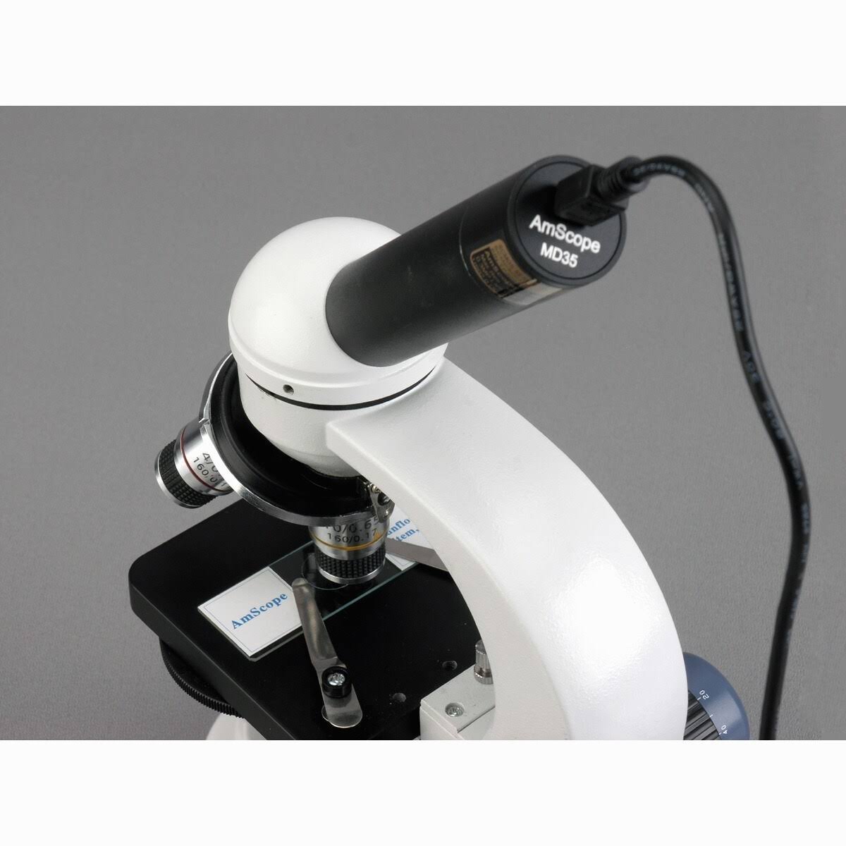 40X-1000X Metal Glass Student Microscope with USB Digital Camera L2400
