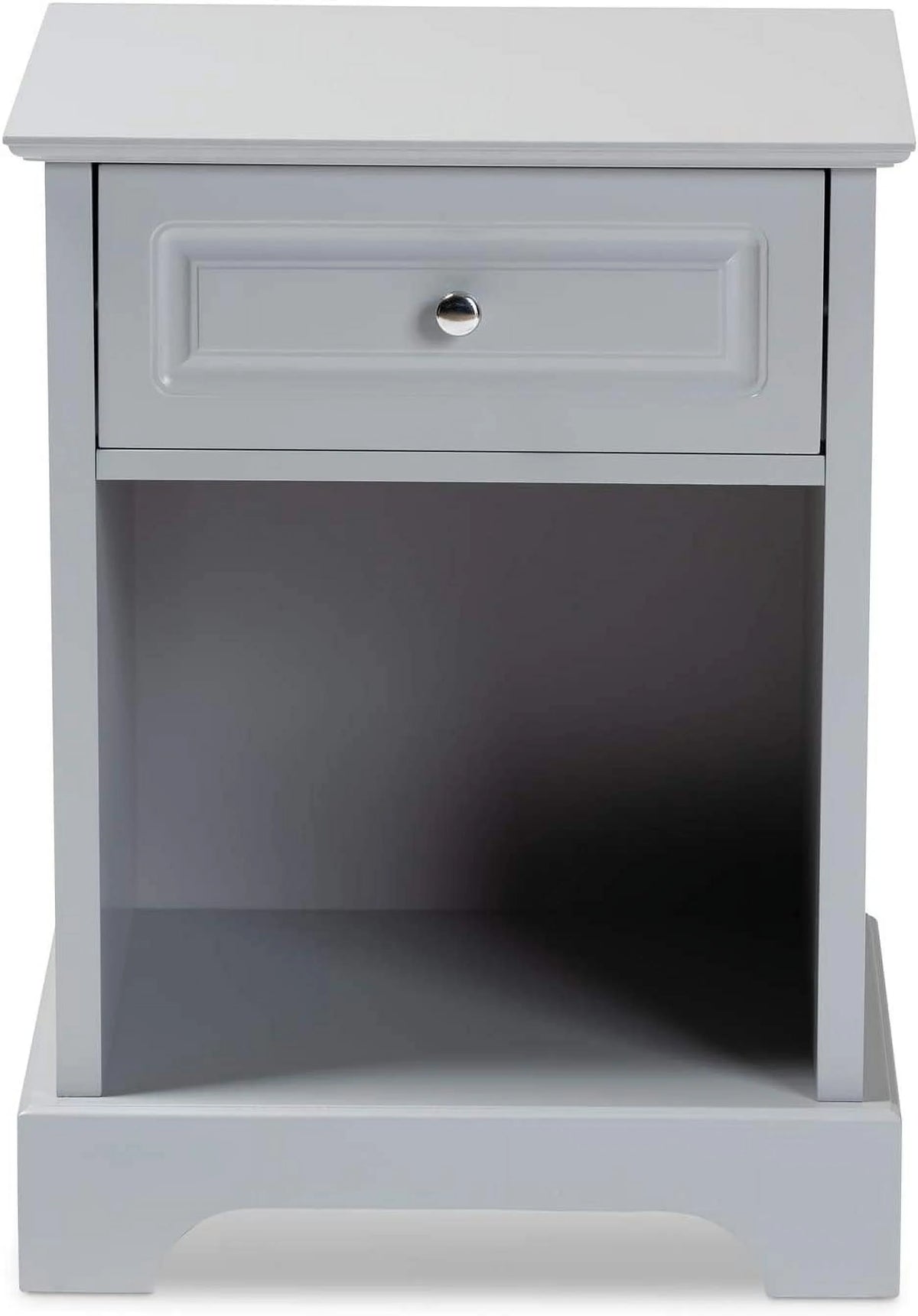 Light Grey 1-Drawer Wood End Table G76137