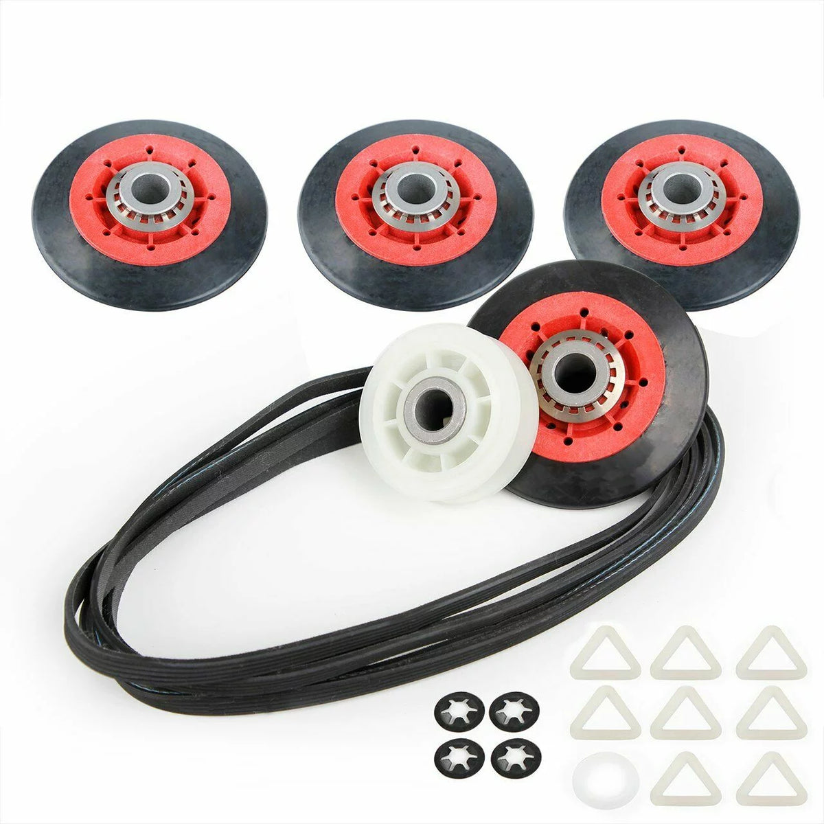 Dryer Repair Kit 4 Rollers Pulley 88" Belt I9336