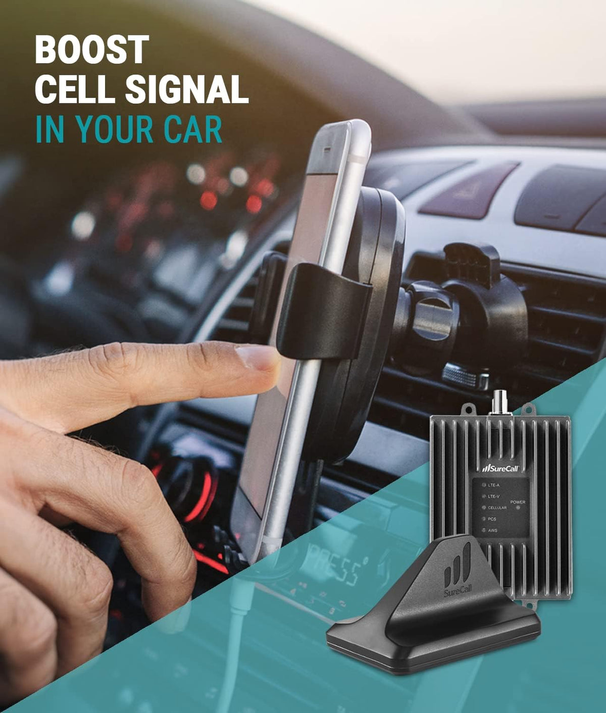 5G/4G LTE Cell Signal Booster for Car Truck SUV L8534