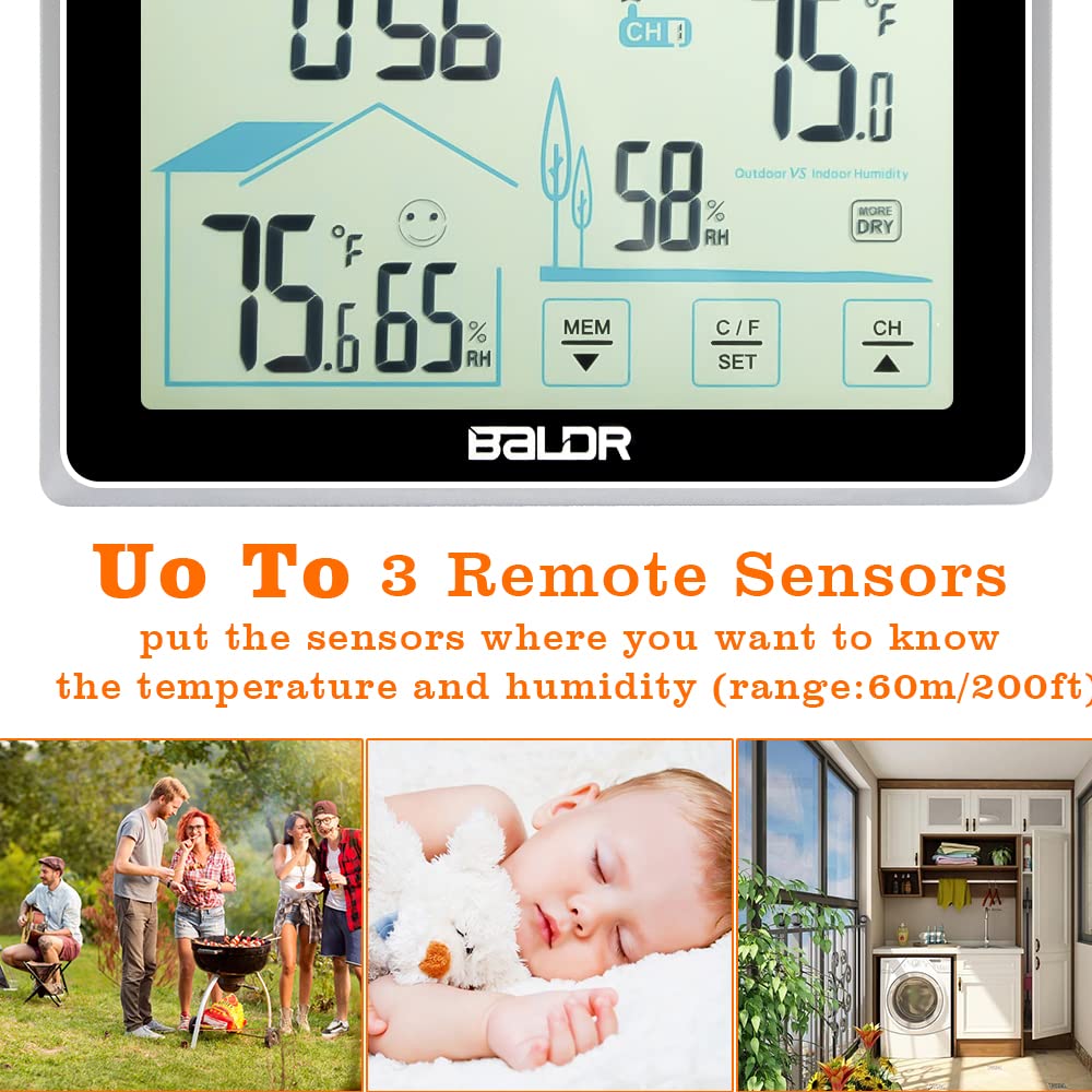 Wireless Indoor Outdoor Weather Station with Atomic Clock K859100