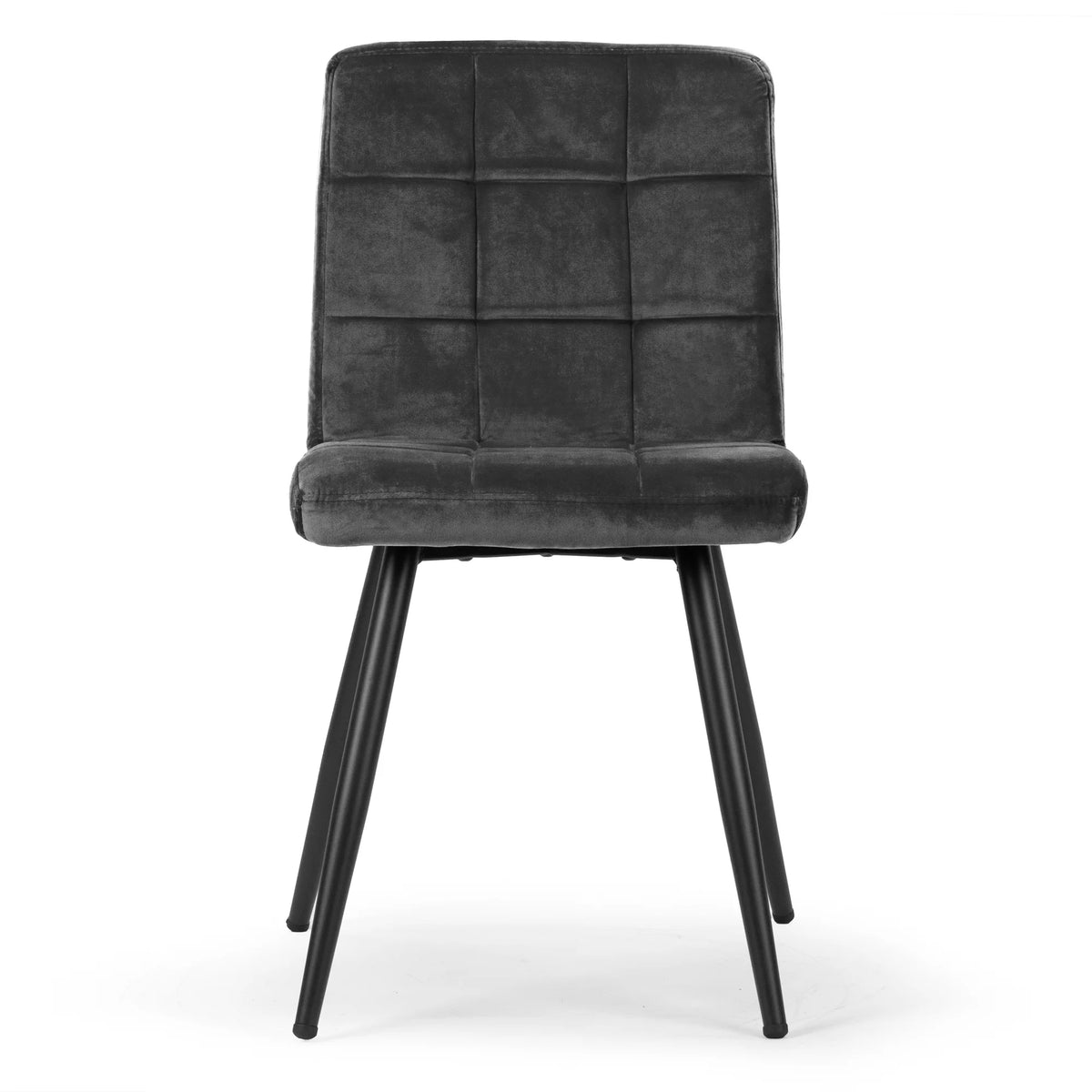 Black Velvet Dining Chair with Metal Legs Q1462