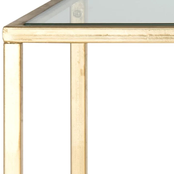 Gold Glass Console Table Y883567