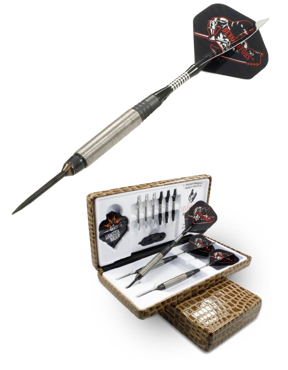 25 G Hammer Head Steel Tip Dart - Black Steel 95 Percent Tungsten J501643