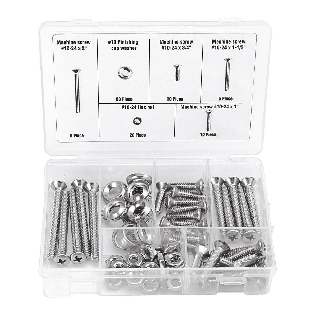 70 Piece Stainless Steel Machine Screw Kit Q778