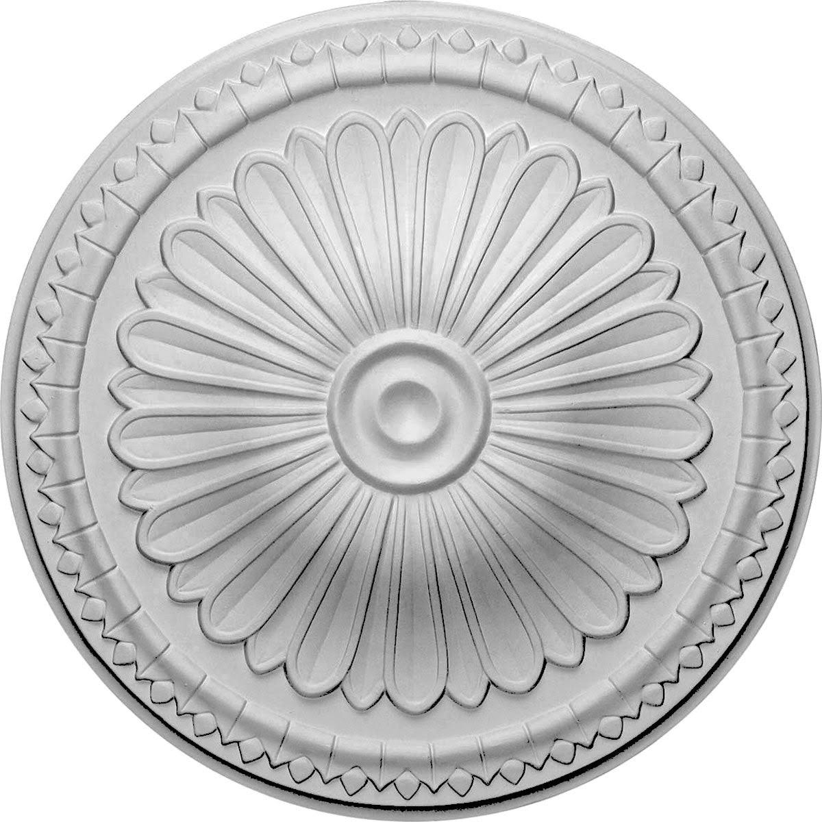 Hand-Painted Silver Ceiling Medallion J9697