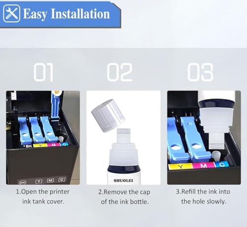 A4 DTF Printer Set of 4 Ink C82173