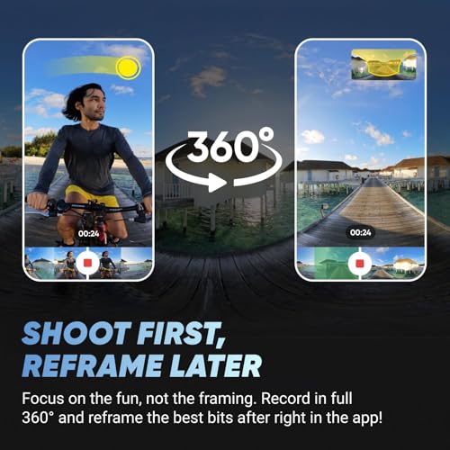 8K Waterproof 360 Action Camera with Invisible Selfie Stick P892282