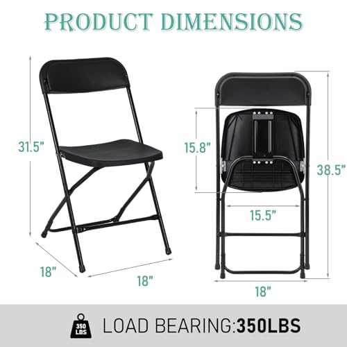 White Plastic Folding Chairs, 10 Pack Stackable Steel Frame Y67875