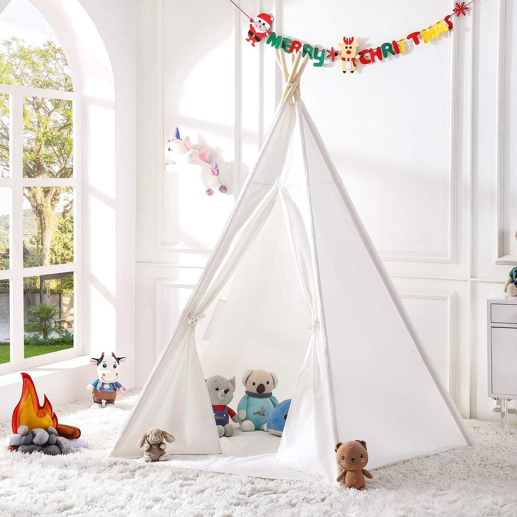 6 Feet Kids Teepee Play Tent with Carrying Bag I890778