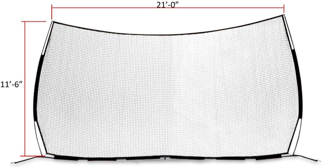 Lacrosse Backstop, 21' x 11' Collapsible Barrier Wall, Includes Travel Case E3391