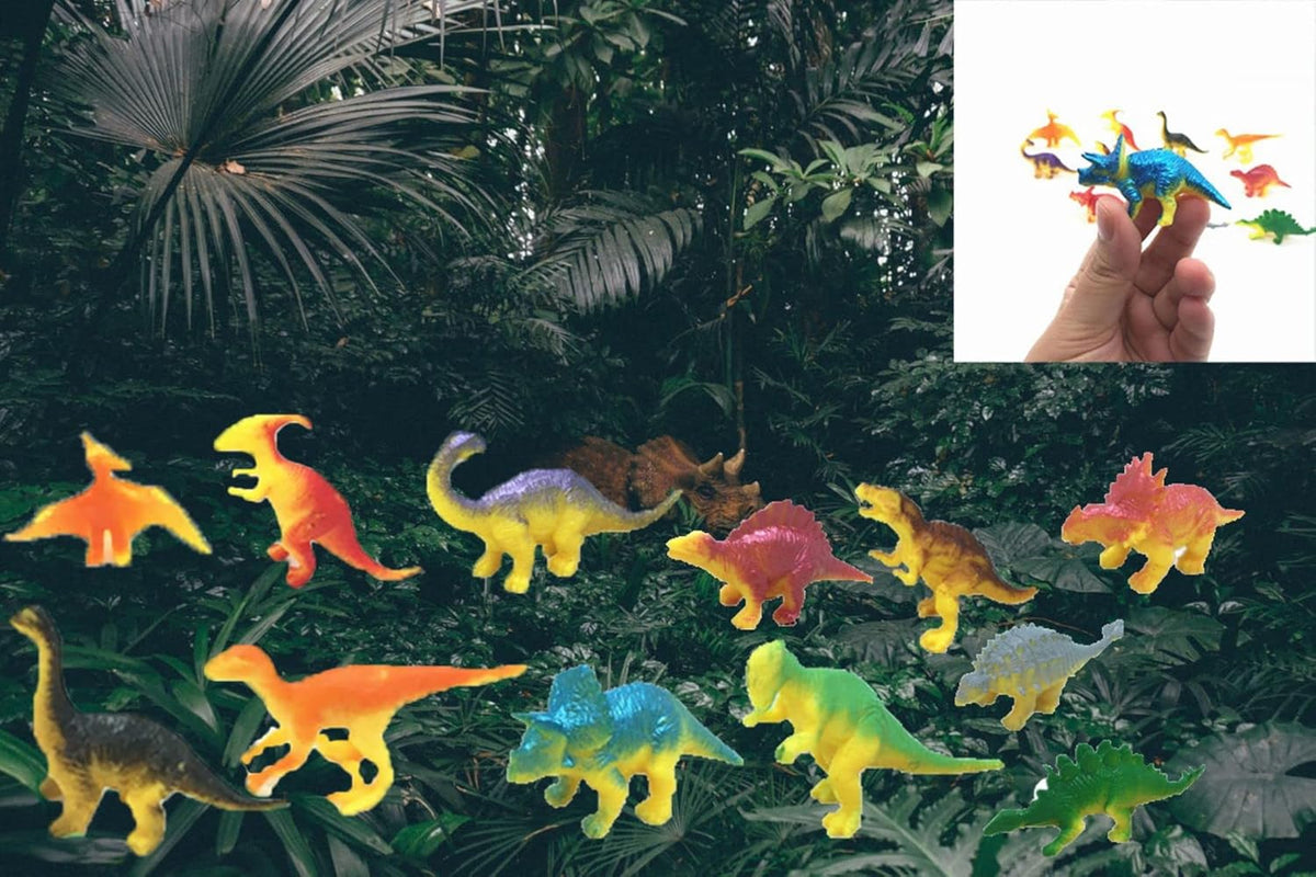 24 Packs Mini Plastic Dinosaur Toys D17602