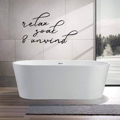 Dark Blue Vinyl Bathroom Wall Decal Q762