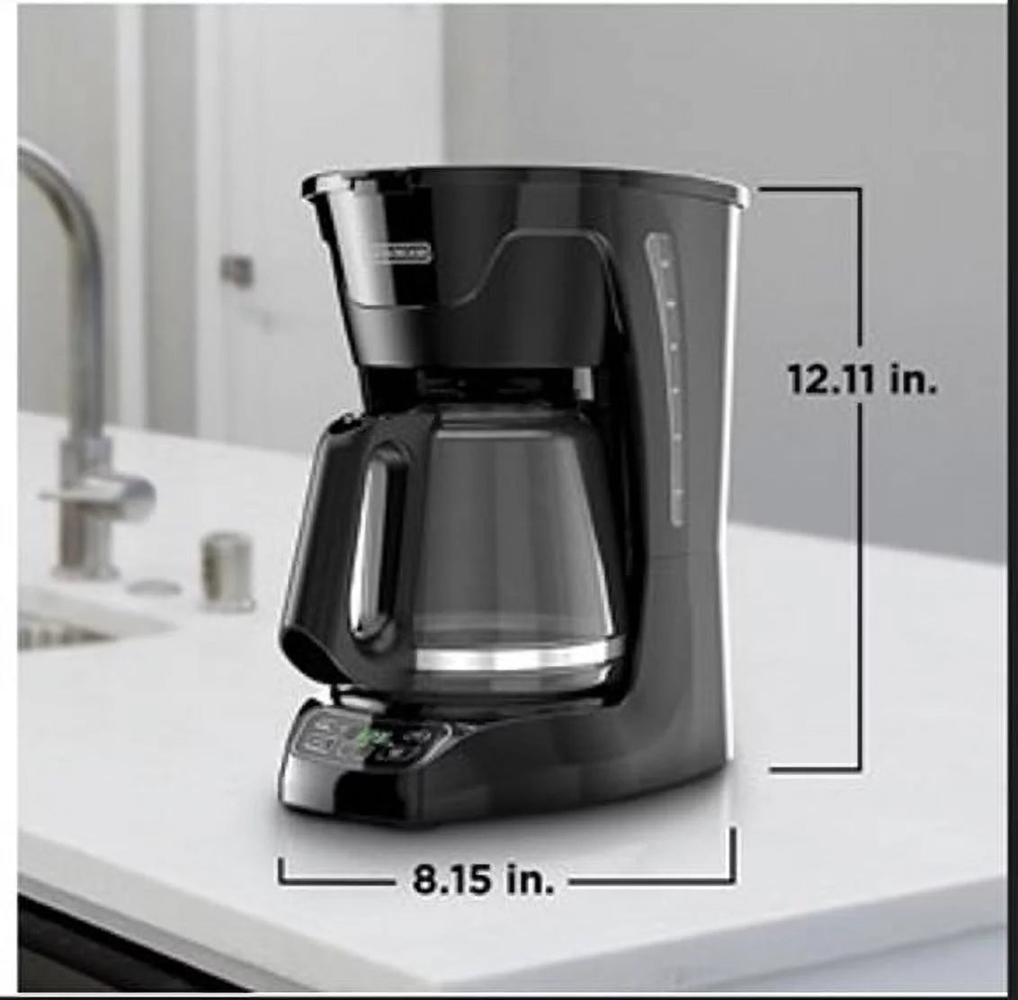 12 Cup Programmable Black Coffee Maker R7412