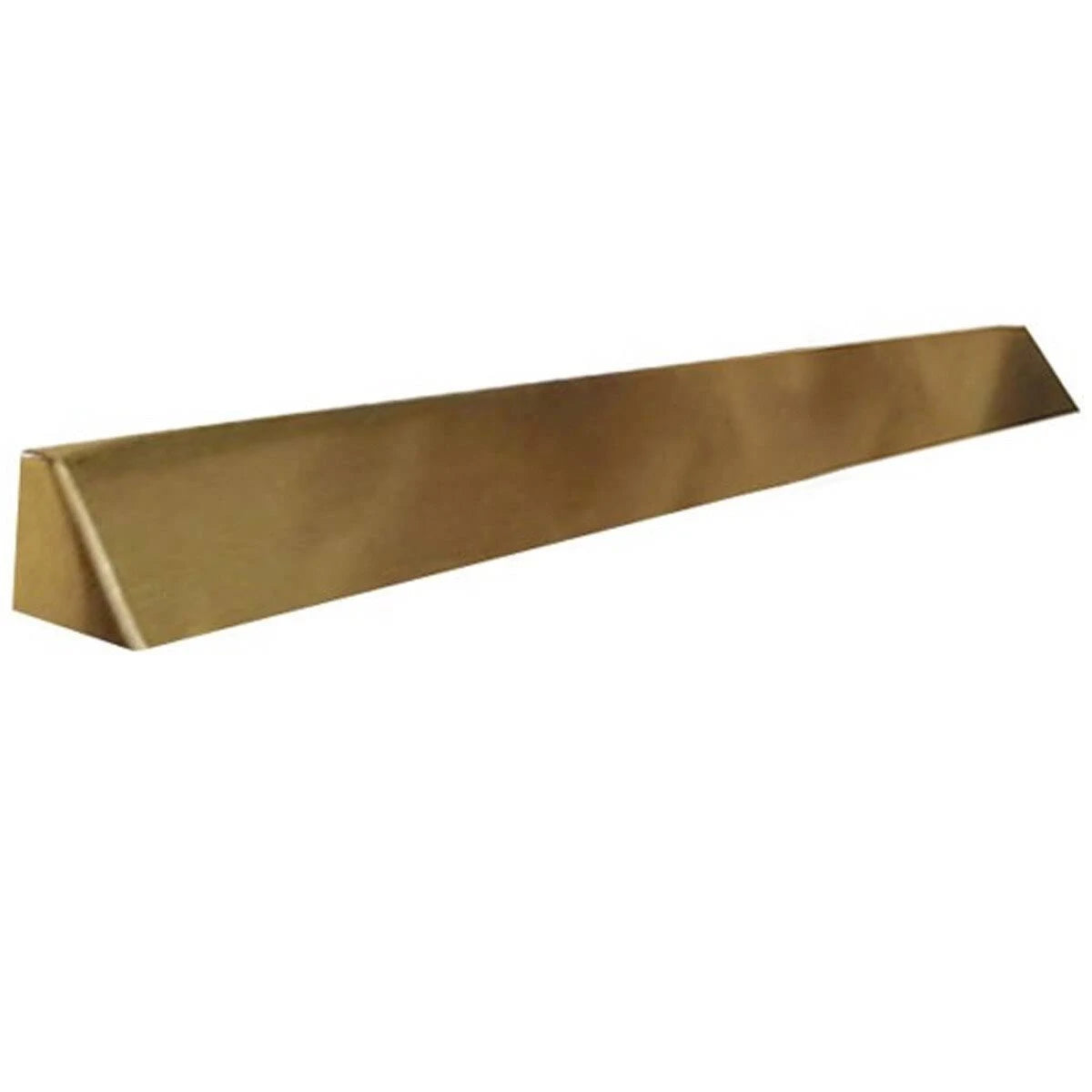 Polished Brass Square End Hood with Lintel Mount U1266
