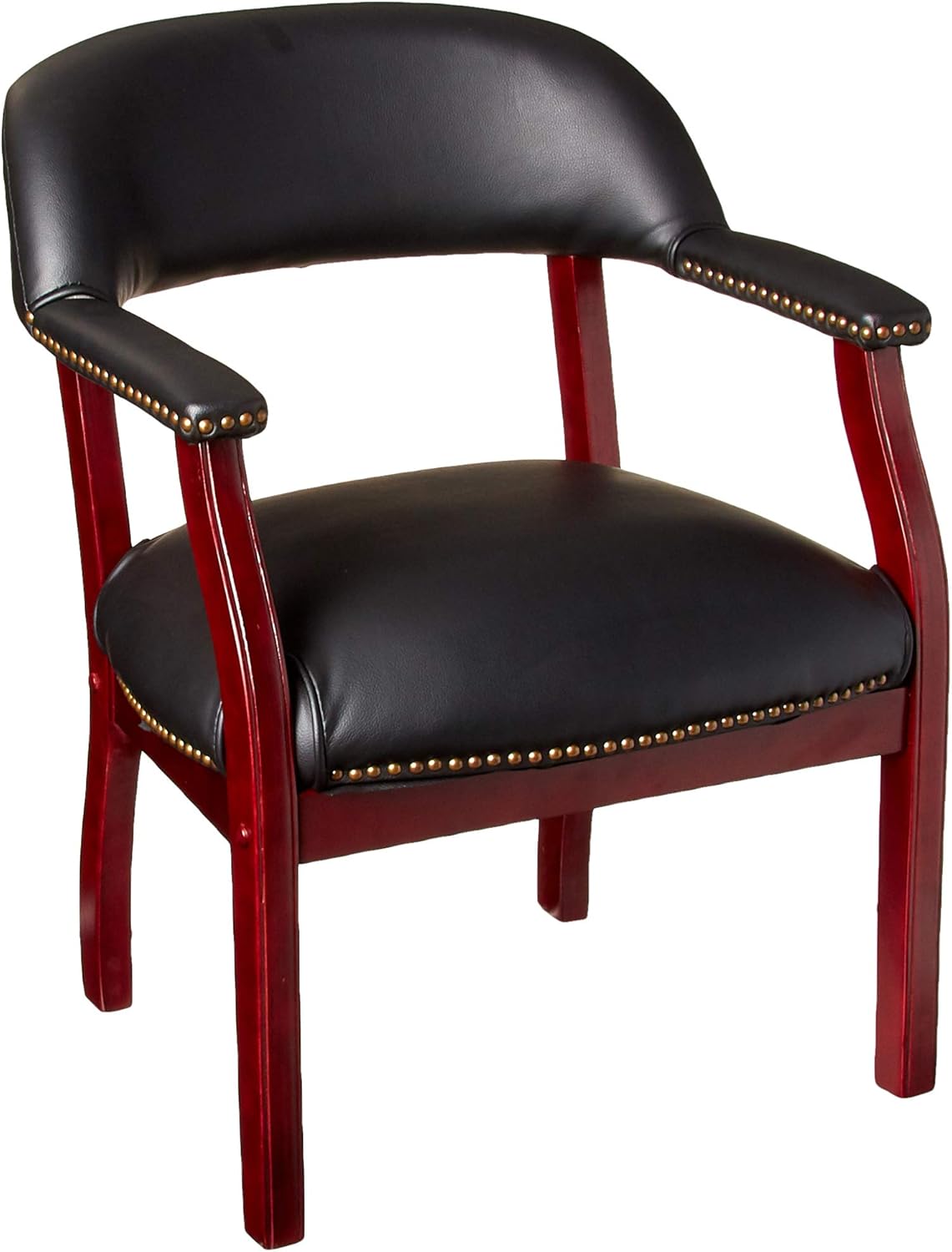 Black Vinyl Captain’s Chair N254323