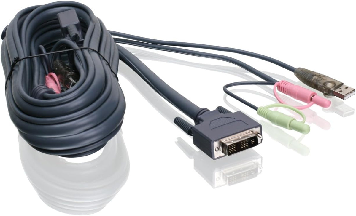 6 Feet DVI-I USB KVM Cable Pack of 2 B77627