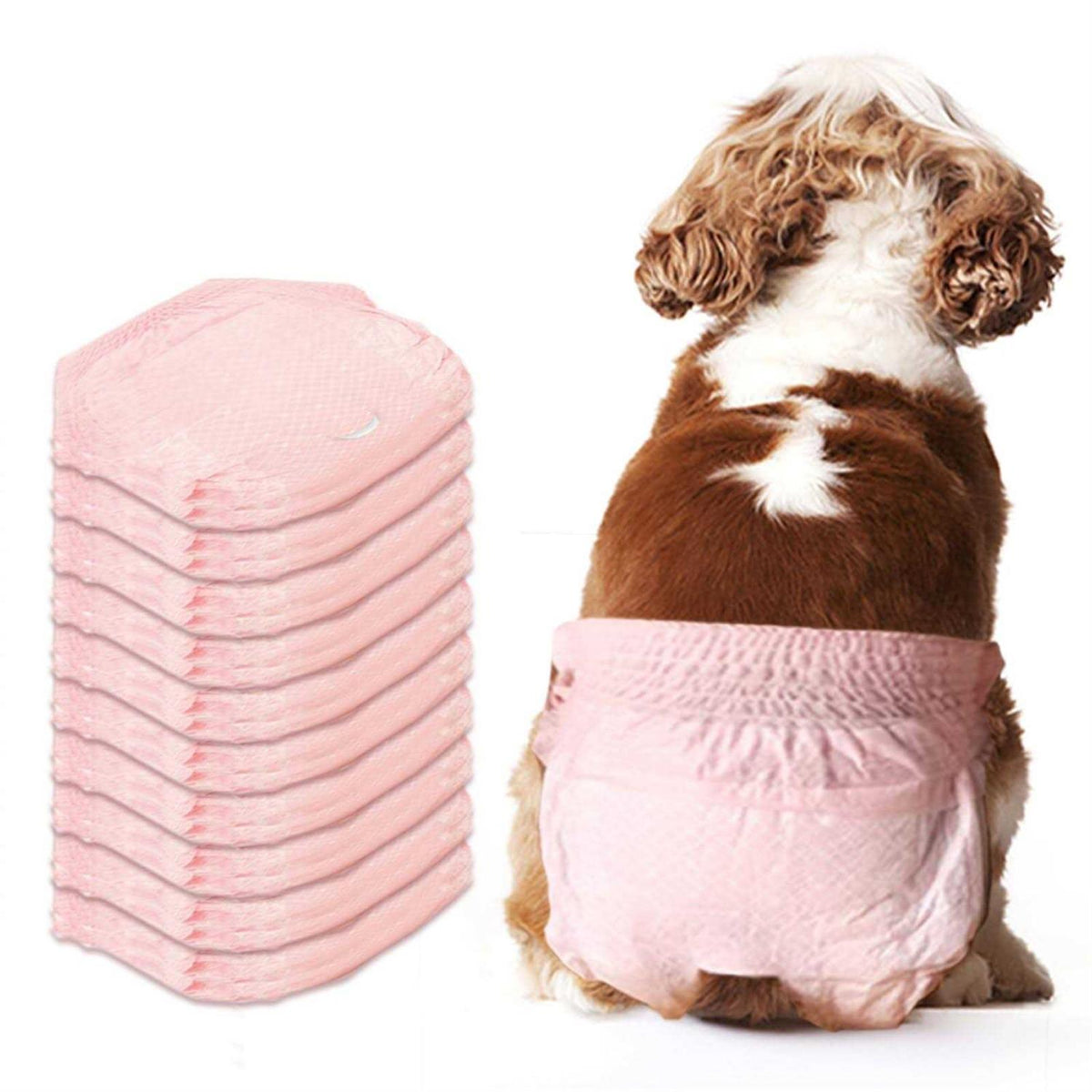 Disposable Dog Diapers Female, 10 Pcs Stretchy L444801