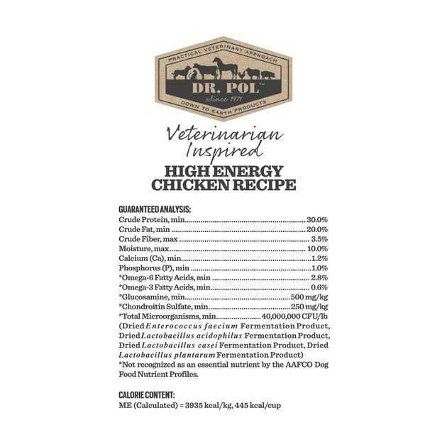 High Energy Chicken Recipe Dry Dog Food F612