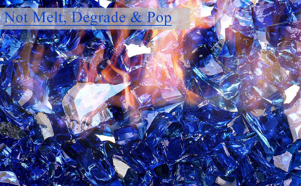10 lb 1/2" Cobalt Blue Reflective Fire Glass S250