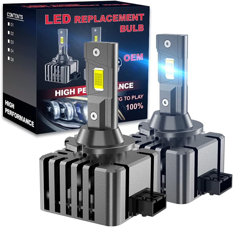 D8 LED Headlight Bulbs 45W 4000LM 6500K White Pack of 2 I657804