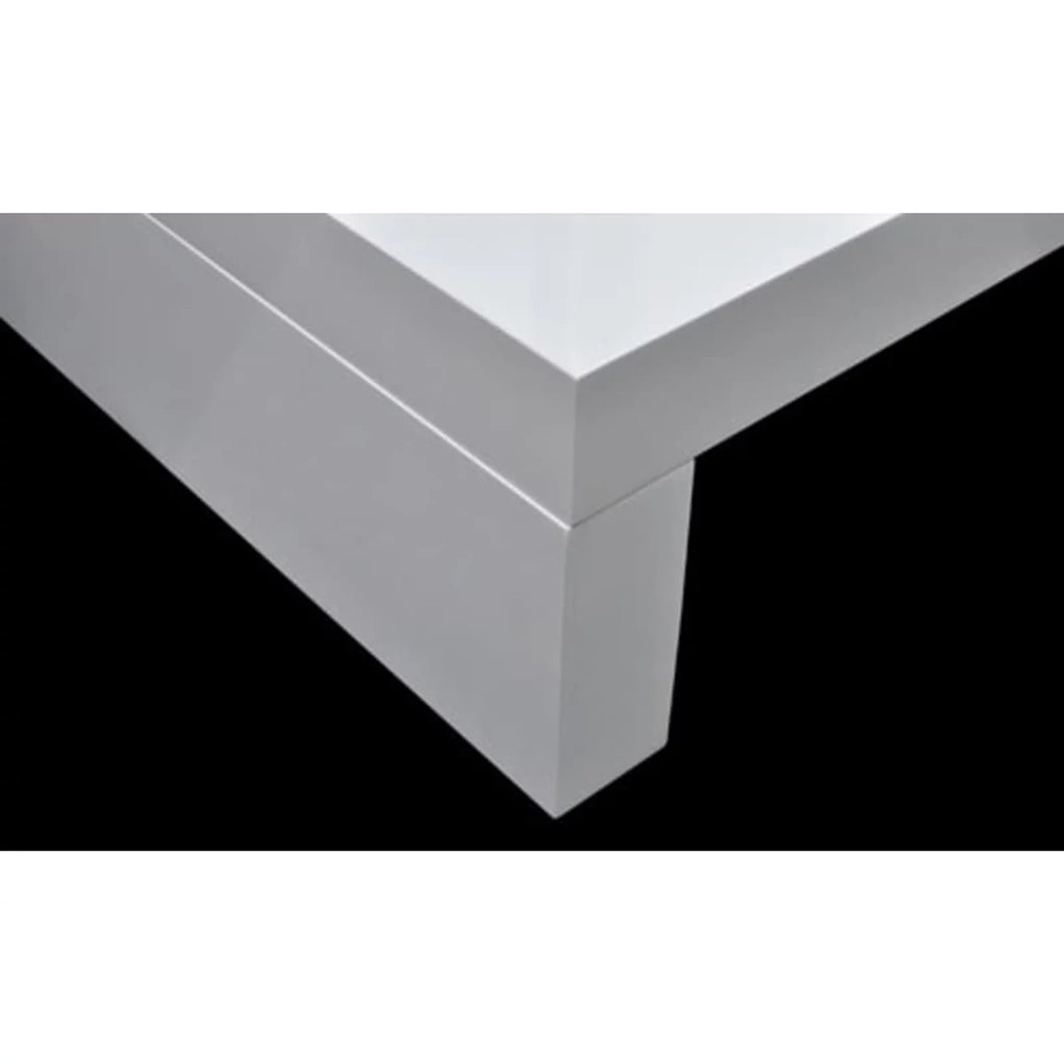 White High Gloss Coffee Table with Tempered Glass Top Q741
