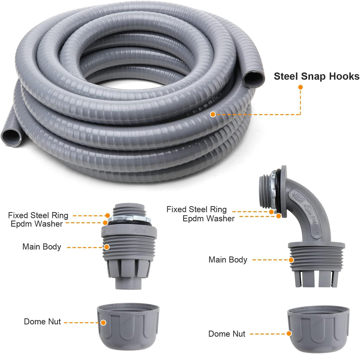1 in. Dia 25ft Liquid-Tight Non Metallic Conduit Kit Pack of 2 V307