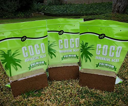 Coco Coir Bricks 5.5 Lbs Organic Compressed Coco Coir Soil Peat Blocks S48185