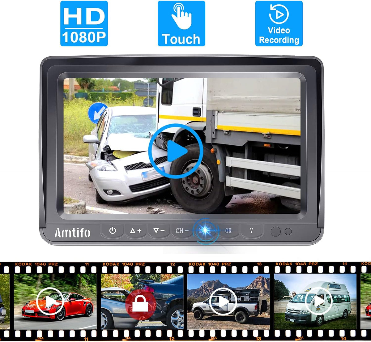 Wireless HD 1080P RV Backup Camera System 7 Inch Monitor K909915