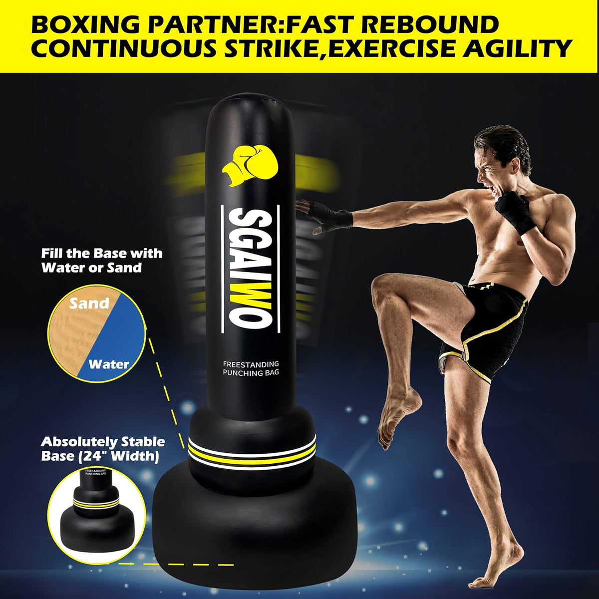 69" Freestanding Heavy Punching Bag V506